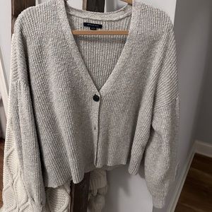 Grey button cardigan